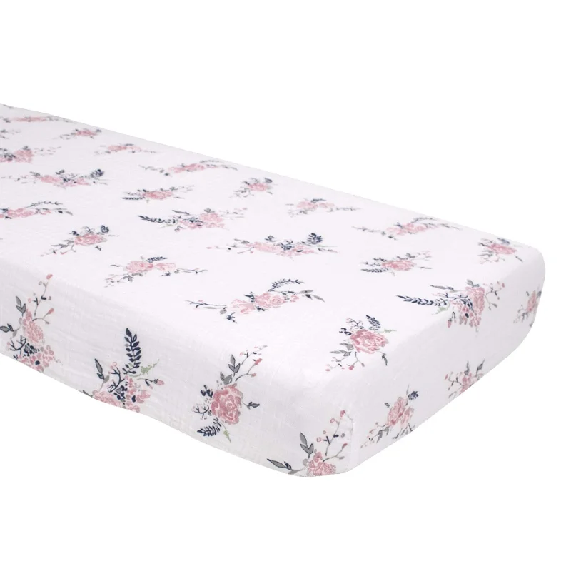 Bebe Au Lait - Muslin Cot Sheet - Garland